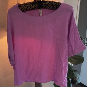 Zenana Outfitters Lavender Short Sleeve Tee/Pants Set